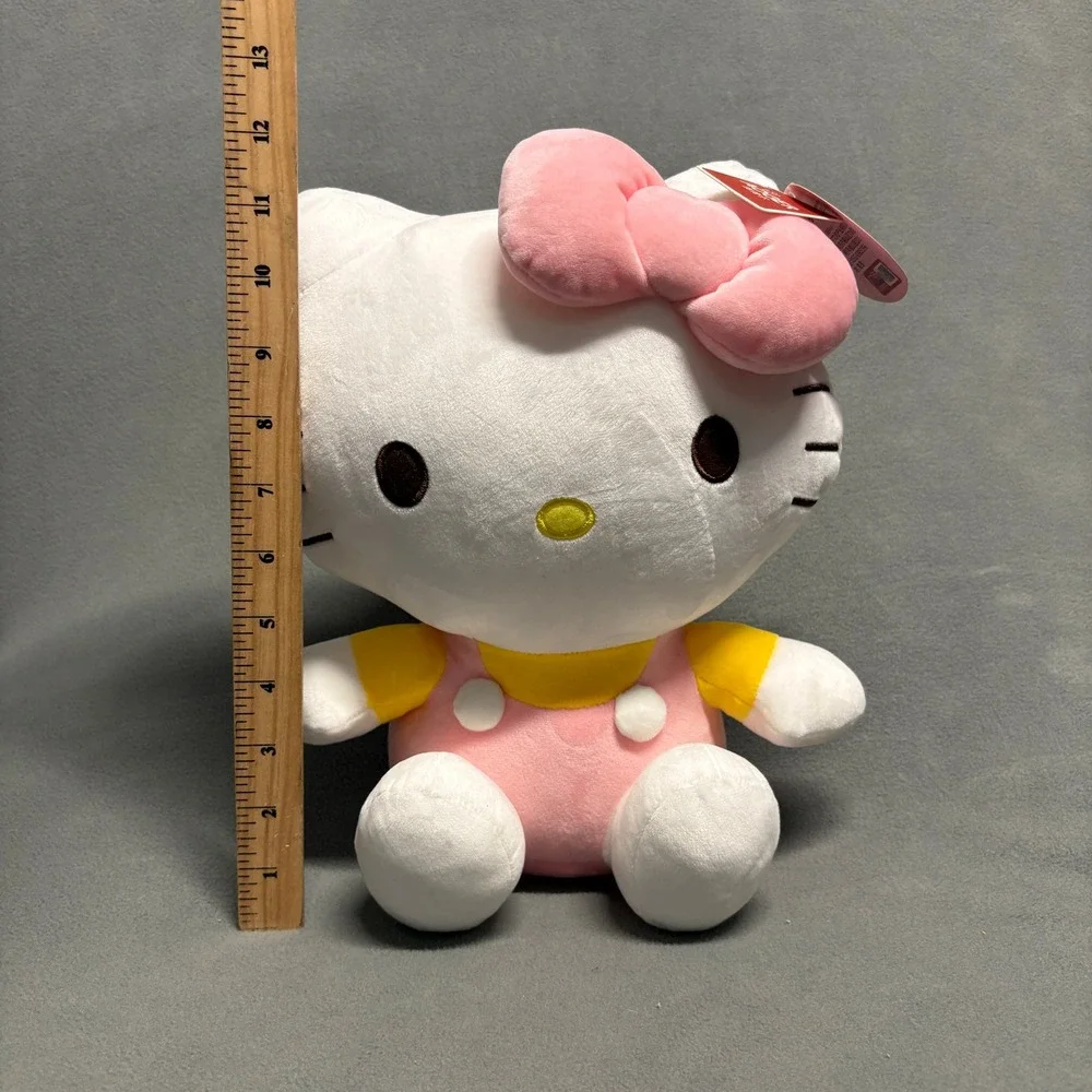Sanrio Hello Kitty Plush Toy Kids Small Pink Yellow New With Tags Aoger Licensed